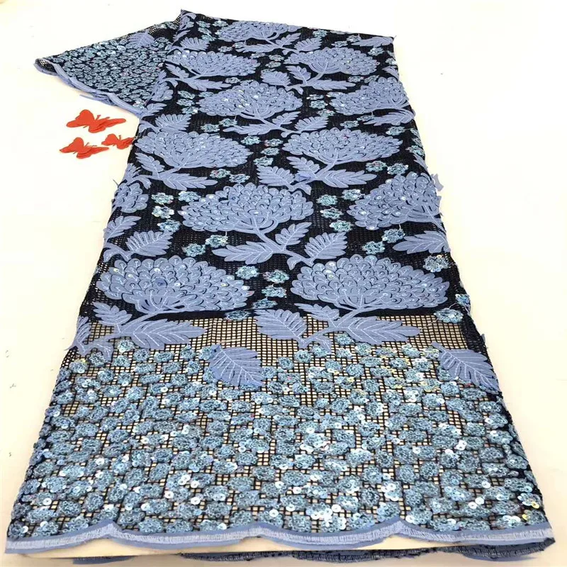 

Madison Luxury Purple Sequins Lace Fabric Top Selling African French Tulle Mesh Lace Fabrics with Sequins Embroidery Net Lace