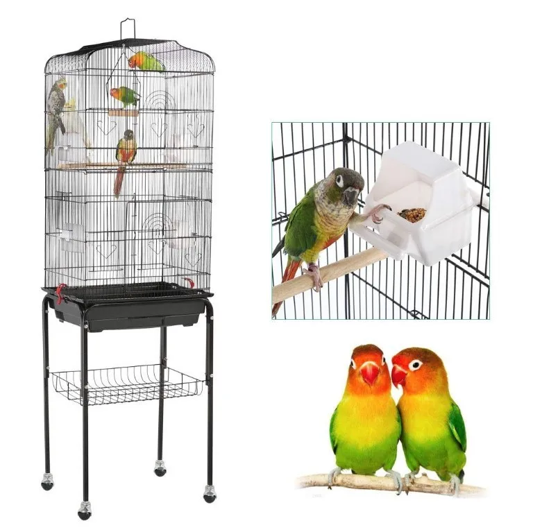 

Новейшая комнатная/уличная проволочная птичья клетка для попугаев, принадлежности для Макара, кокатила, птичьи гнезда, клетки и гнезда для ...