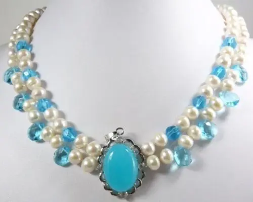 Бесплатная доставка&gt 2 цвета белый пресноводный жемчуг розовый и синий нефрит