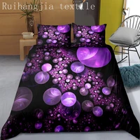3d printed purple planet duvet covers 23pcs set bedding sets superfine fiber home texitle king queen