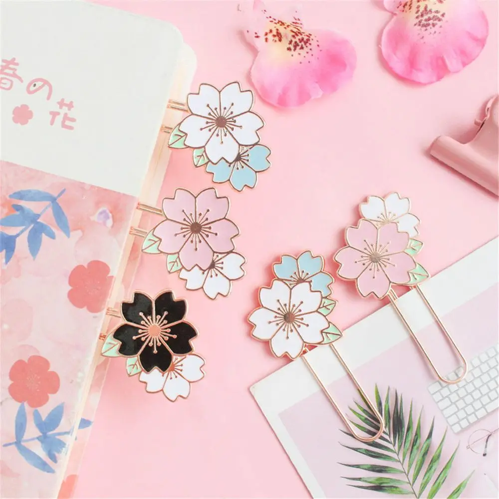

Новинка, яркий зажим для бумаги Cherry Sakura, металлическая Закладка, Декор, подарок, аксессуары для офиса