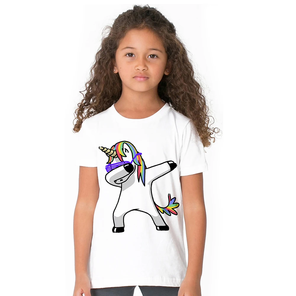 Футболка с изображением единорога детская футболка Детские футболки короткими