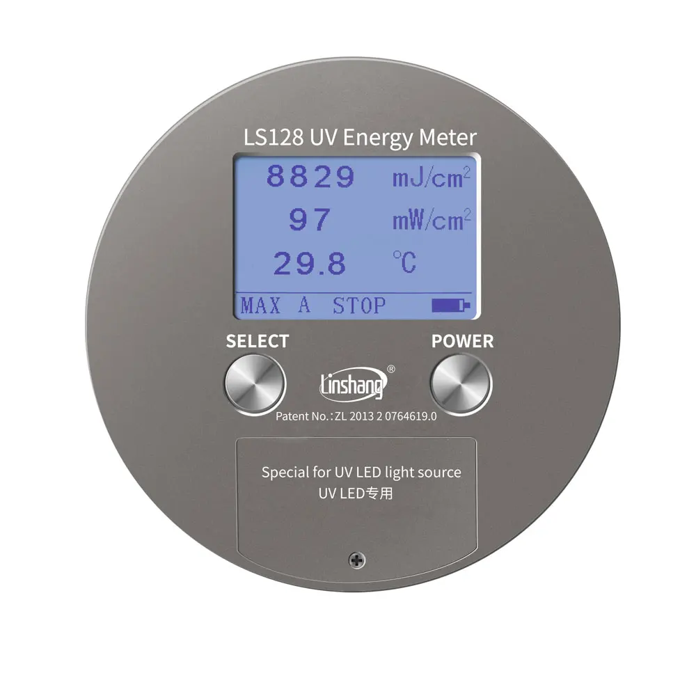 

UV Energy Meter Linshang LS128 UV Power Puck Integrator with Power Temperature Curve Energy for UVA LED UV Curing
