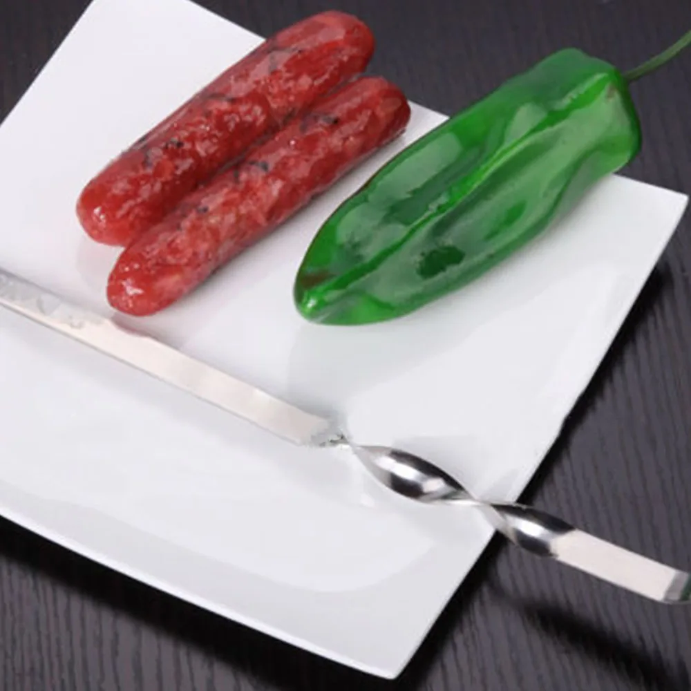 Нержавеющая сталь барбекю шампуры для мяса палочки длинные шеф-повара гриль