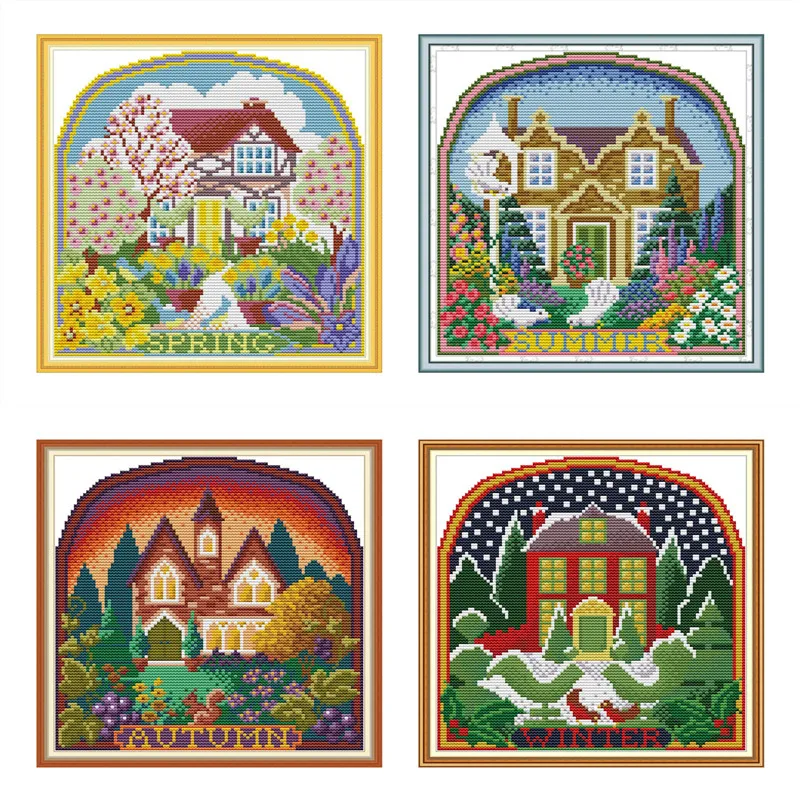 Everlasting Love Four Seasons китайские наборы для вышивки крестиком экологичный хлопок 14 DIY
