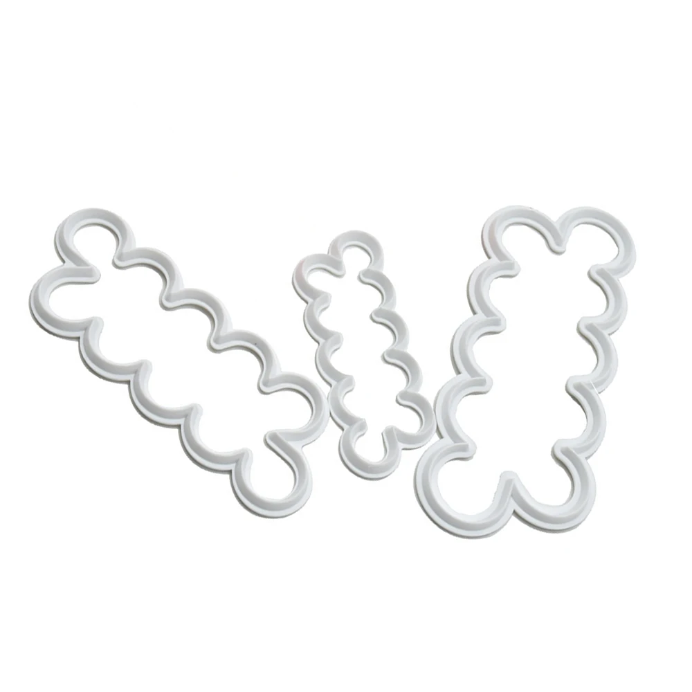 3 шт./компл. 3D резак в форме лепестков розы изготовитель элегантная форма для