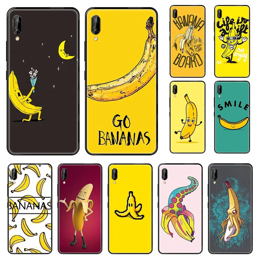 Милый желтый силиконовый чехол для мобильного телефона из ТПУ с рисунком банана