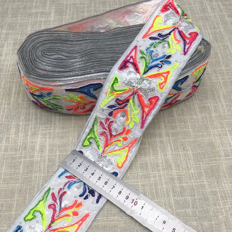 1 ярд этнические блестки ленты для одежды декоративные аксессуары шитья своими