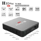 Приставка Смарт-ТВ H10 PLAY, Android 9,0, четырехъядерный процессор Cortex-A53, 64 бит, 2 Гб ОЗУ16 Гб ПЗУ, 2,4 ГГц, Wi-Fi, поддержка TF-карты, медиаплеер