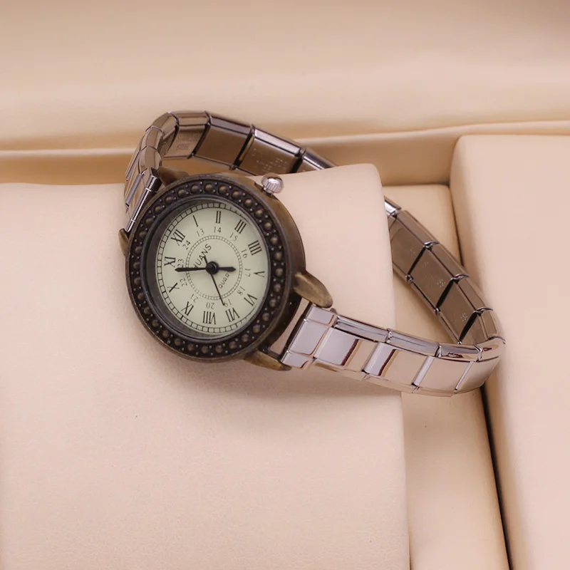 Браслет Hapiship из нержавеющей стали для мужчин и женщин Простые ретро-часы браслет