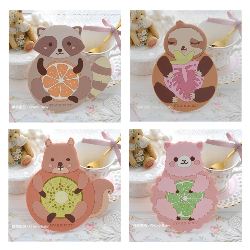 Силиконовые подставки с зыбучим песком Романтический Кролик вишневый цвет сезон