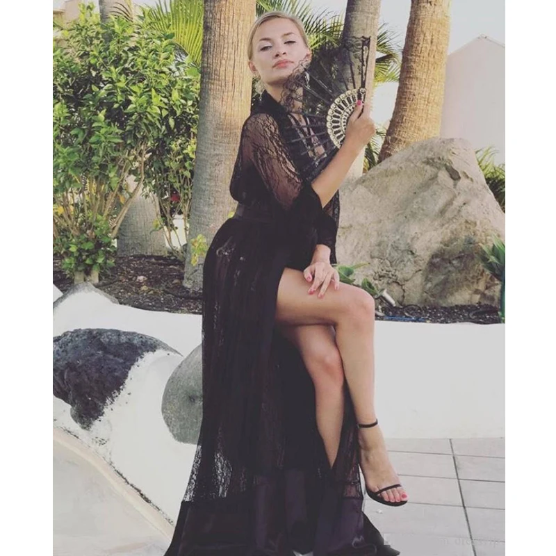 

New Lace Up Babydoll Lingerie Nightdress Women Sexy Long Dressing Gown Bath Robe