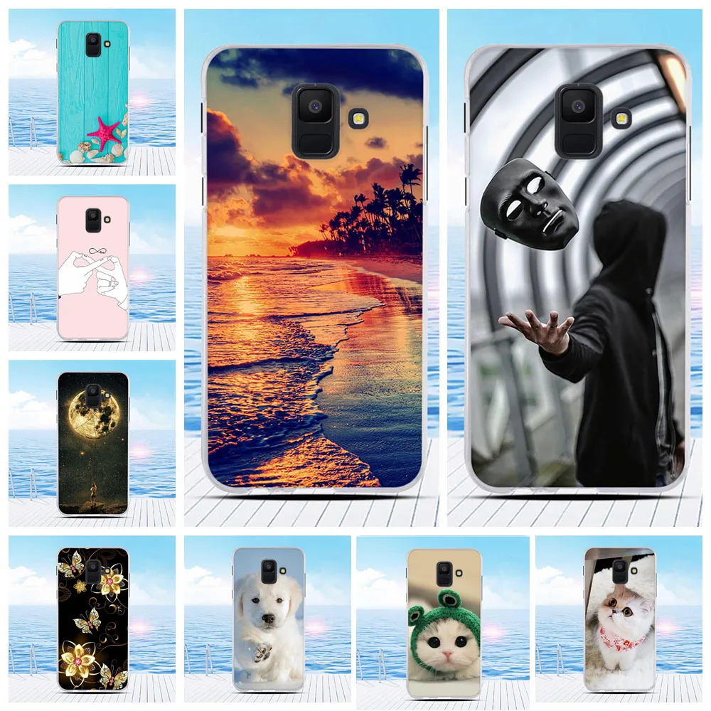Чехол для Samsung Galaxy A6 2018 цветная печать Coque 5 6 дюймов Сумка дома ультра тонкая