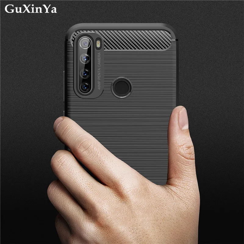 Силиконовый чехол для Redmi Note 8T Xiaomi мягкий из углеродного волокна телефонные чехлы