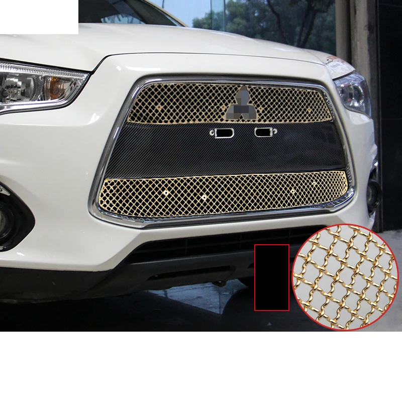 Lsrtw2017нержавеющая сталь передний бампер средняя сетка для Mitsubishi Outlander Sport Asx RVR 2011- салонные аксессуары молдинги