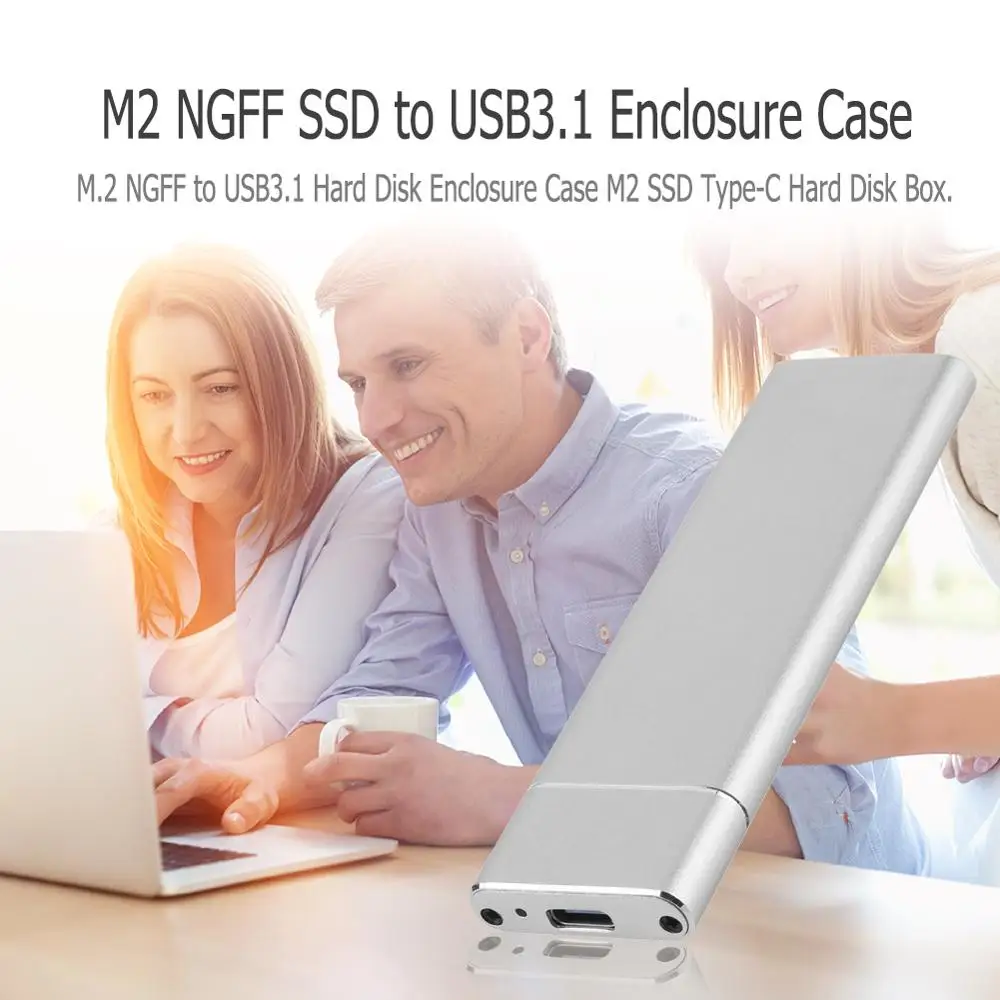 Чехол для внешнего жесткого диска VODOOL M2 SSD USB 3.1 Type C на M.2 NGFF 6 Гбит/с чехол Type-C 3 1 B-Key