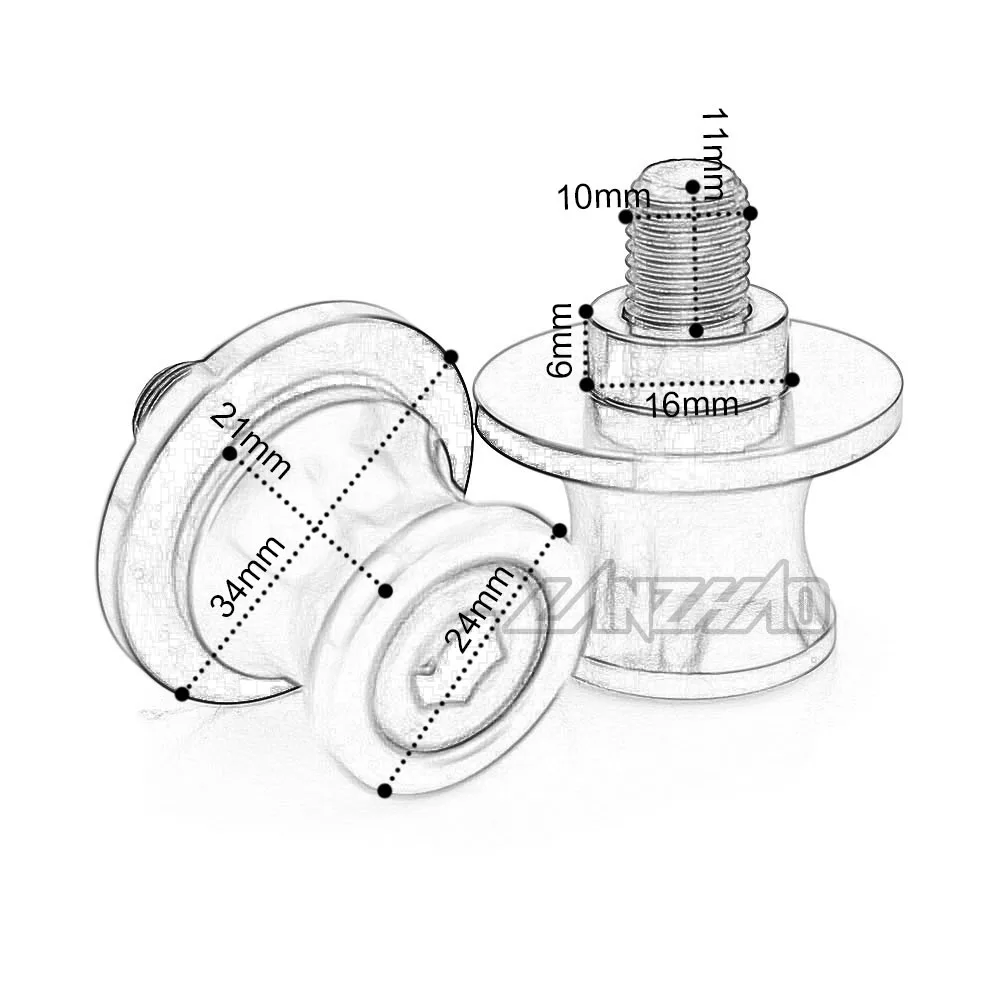 M10 * 1 25 мотоциклетные алюминиевые катушки с ЧПУ винты подставкой