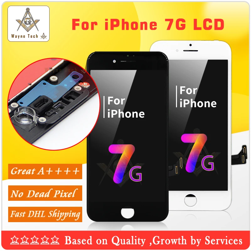 200 шт./лот высокое качество Tianma для iPhone 7 ЖК экран с 3D сенсорным экраном в сборе