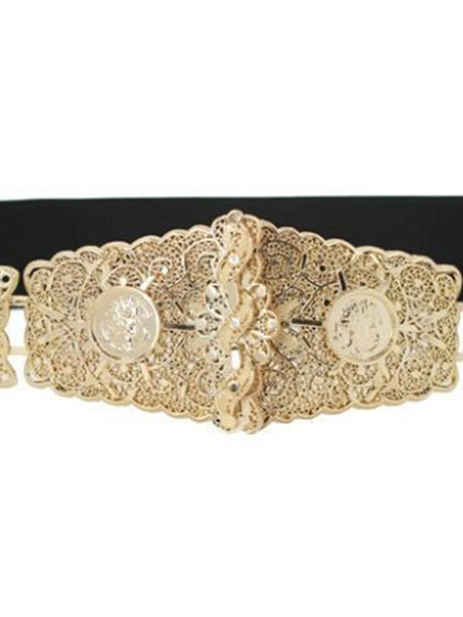 (10 piece/lot) women gold metal belt hollow out detail lady's luxury statement belt  for dress brand design