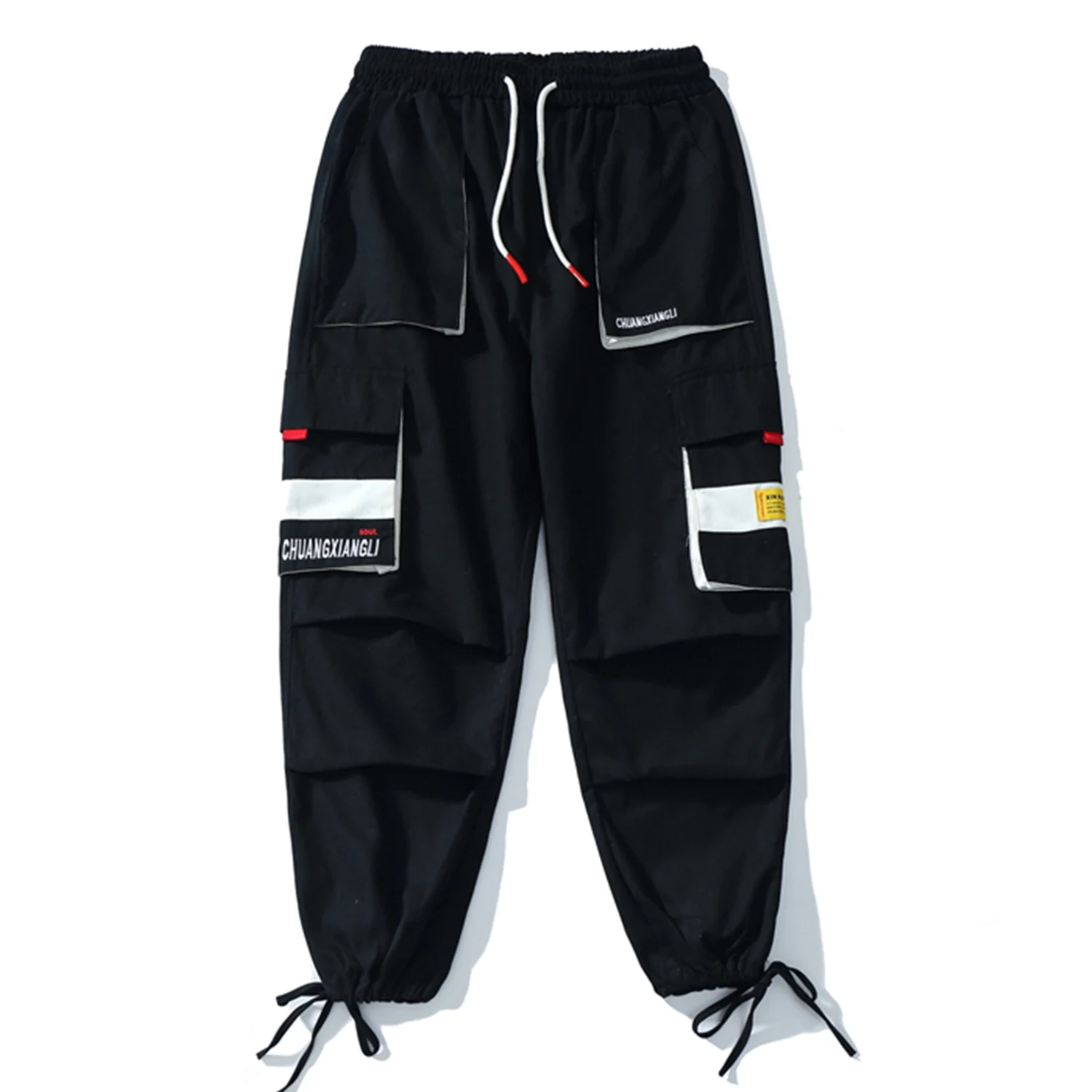 Aelfric Eden Лоскутные мульти шаровары с карманами брюки карго для мужчин 2019 Мода Harajuku