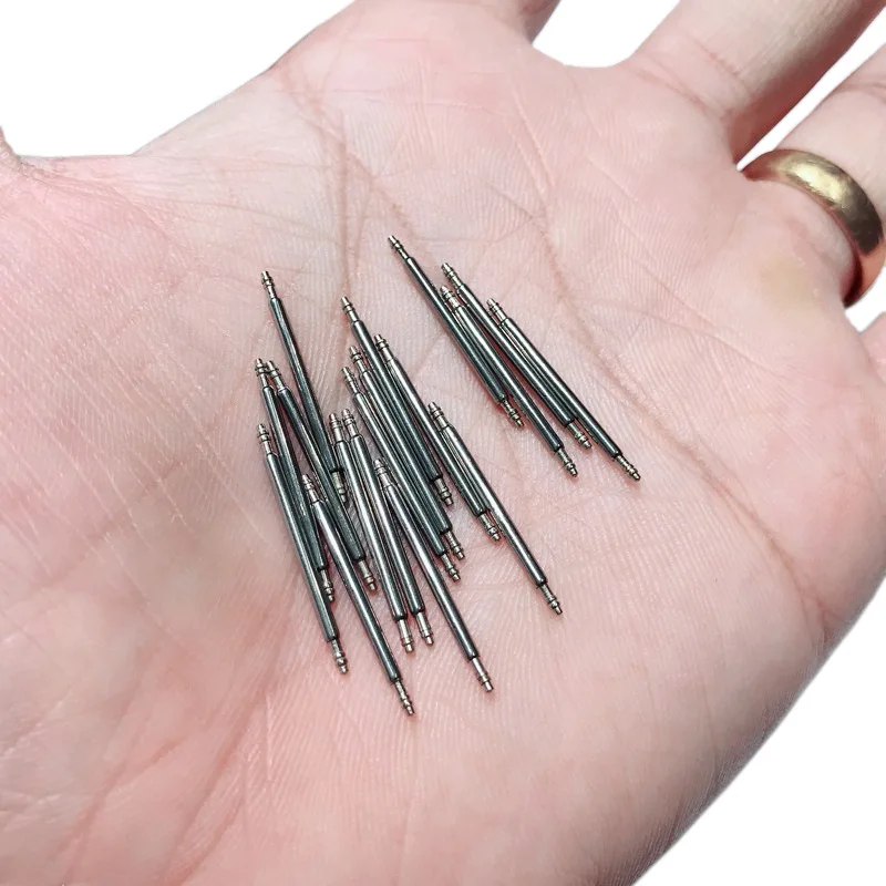 20pcs Watch Band Full Stainless Steel Spring Pins 10mm to 27mm Release Spring Bars Strap Replacement Straight Pin 1.3 1.5 1.8mm