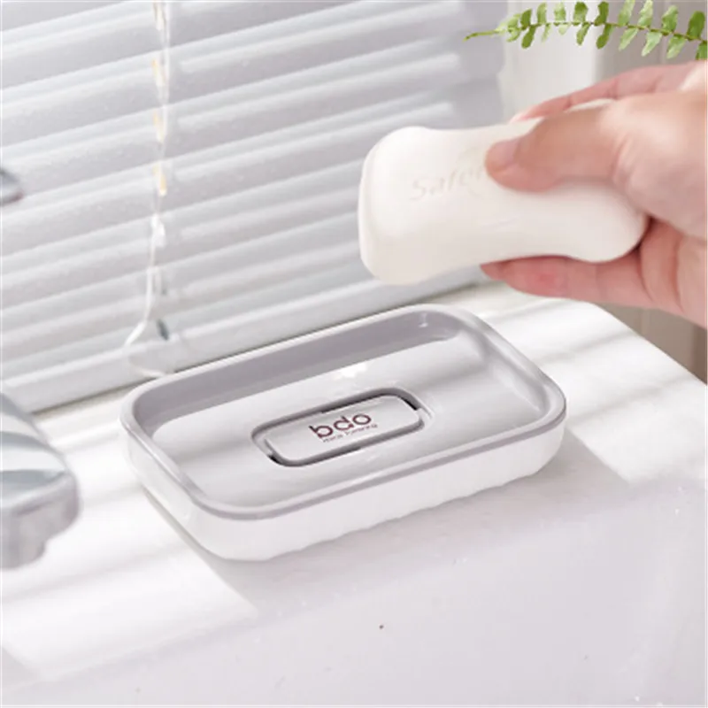 

European-style wave pattern double drain soap box Toilet soap box Soap storage box Bathroom supplies Soap box