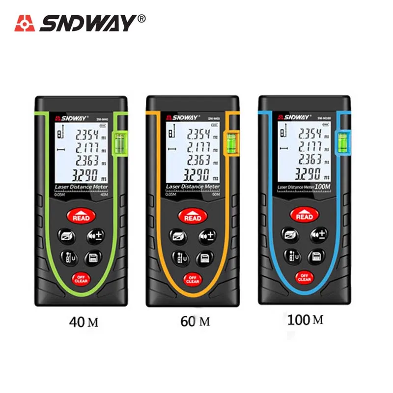 Ручной лазерный дальномер SNDWAY SW M40/ M60/ M100/ M120 высокоточный Инфракрасный