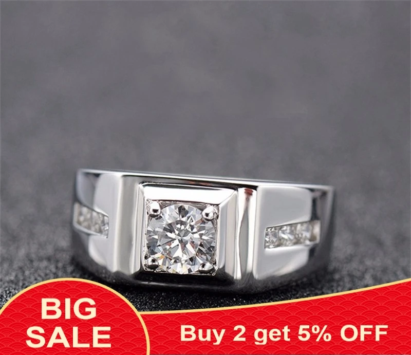 Мужское кольцо с фианитами AAAAA обручальные кольца вечерние ювелирные изделия