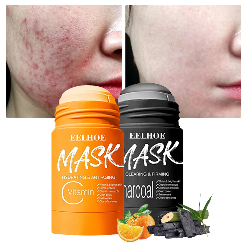 

Vitamin C/Bamboo Charcoal Clay Stick Mask Oil Control Deep Cleaning Face Moisturizer for All Skin Types