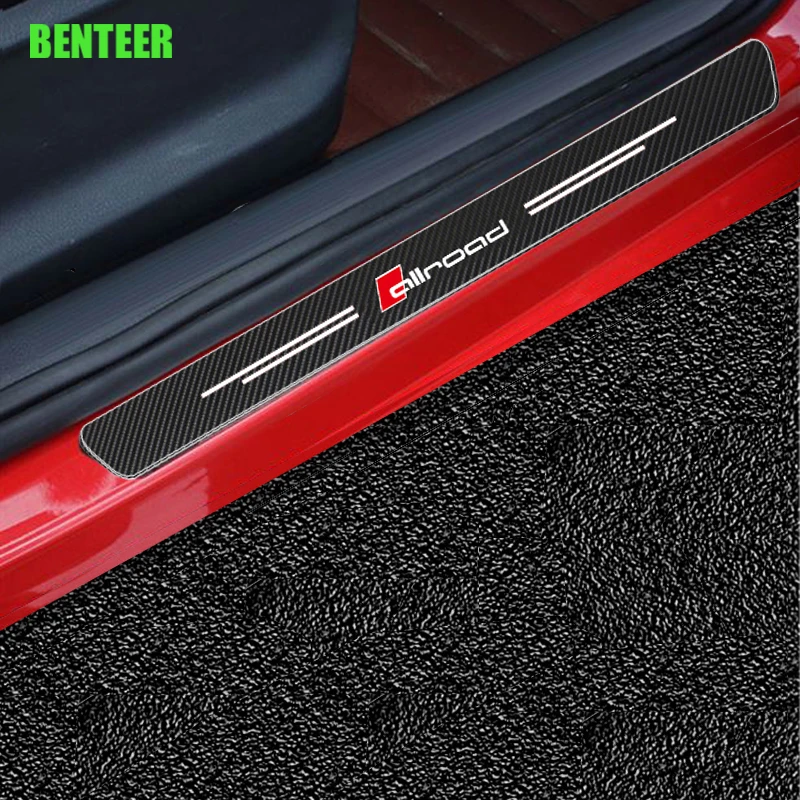 4 шт. наклейки на автомобильные двери из углеродного волокна для Audi A1 A3 A4 A4L A6 A6L A7 A8