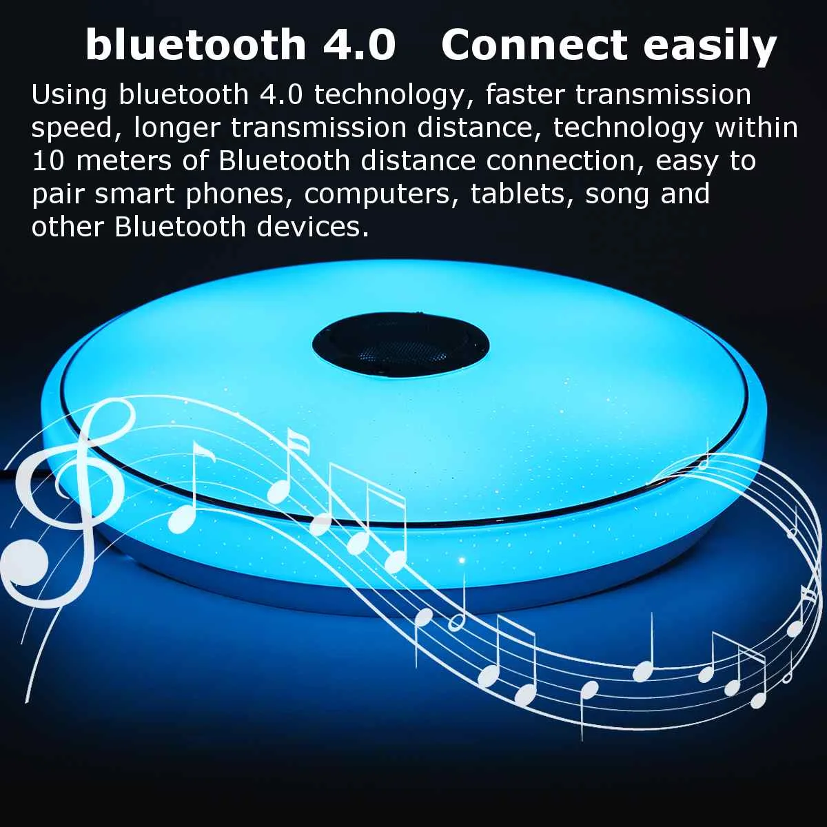 

60W 40CM Modern RGB LED Ceiling Lights Home lighting APP bluetooth Music Light Bedroom Lamps Smart Ceiling Lamp+Remote Control
