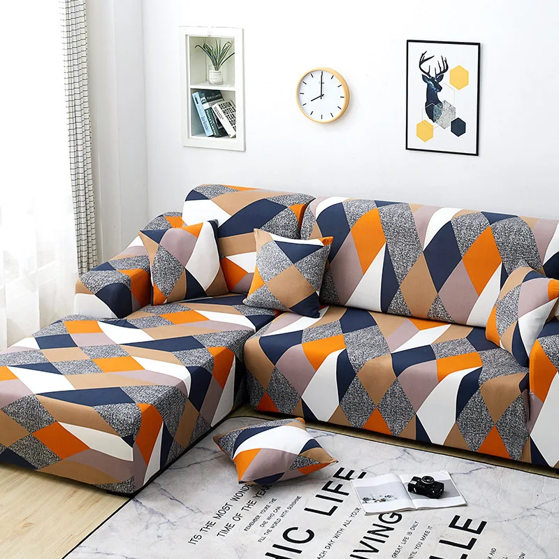 

Elastic Sofa Slipcovers Modern Sofa Cover for Living Room Sectional Corner L-shape Chair Protector Couch Cover 1/2/3/4 Seater