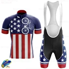 2020 США велосипедная Одежда Мужской велосипедный Трикотажный костюм MTB велосипедная одежда триатлонный костюм
