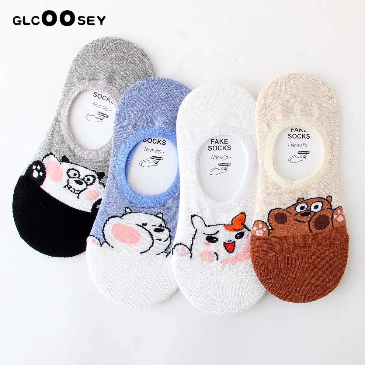 Женские хлопковые носки Необычные повседневные смешные с животными женские