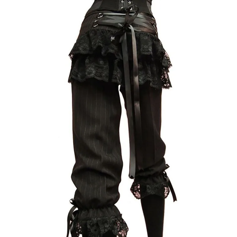 Средневековый пиратский костюм викингов Капри кружевные брюки женские