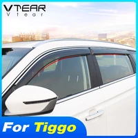 vtear car window visor rainproof trim for chery tiggo 4 waterproof rain shield deflectors exterior cover decoration accessories