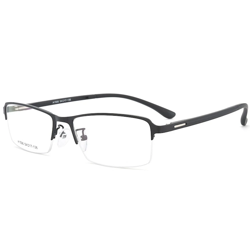 Мужские металлические очки с полуободковой оправой джентльменская модель могут