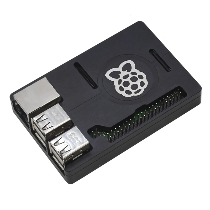 3 в 1 для Raspberry Pi Model B + (плюс) алюминиевый чехол с ЧПУ 5 В А набор адаптеров питания