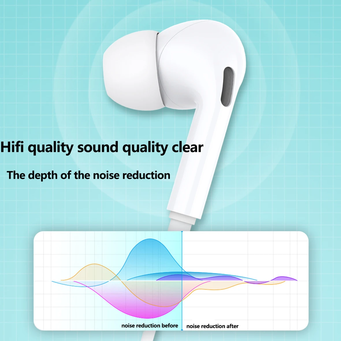 

Powerful Bass&Stereo Sound Wired Headsets Noise Isolating in-Ear Headphones Earbuds Sports Music Enjoyment Wearing Comfort