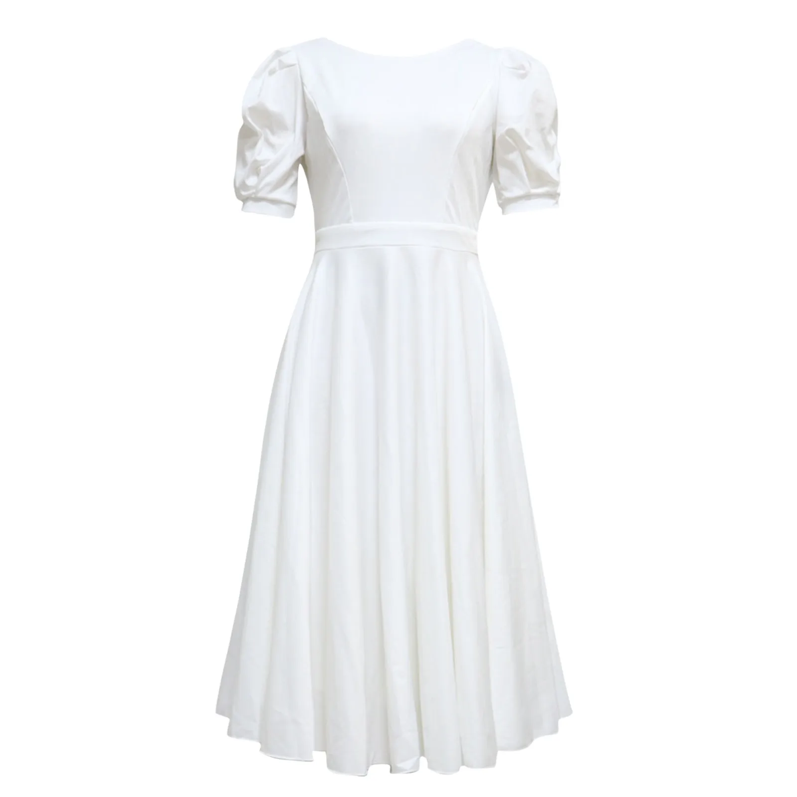 

Women's Elegant Party Dress 2021 New Long White Dress Backless Bridesmaids Swing Dress Woman High Waist Party Dress