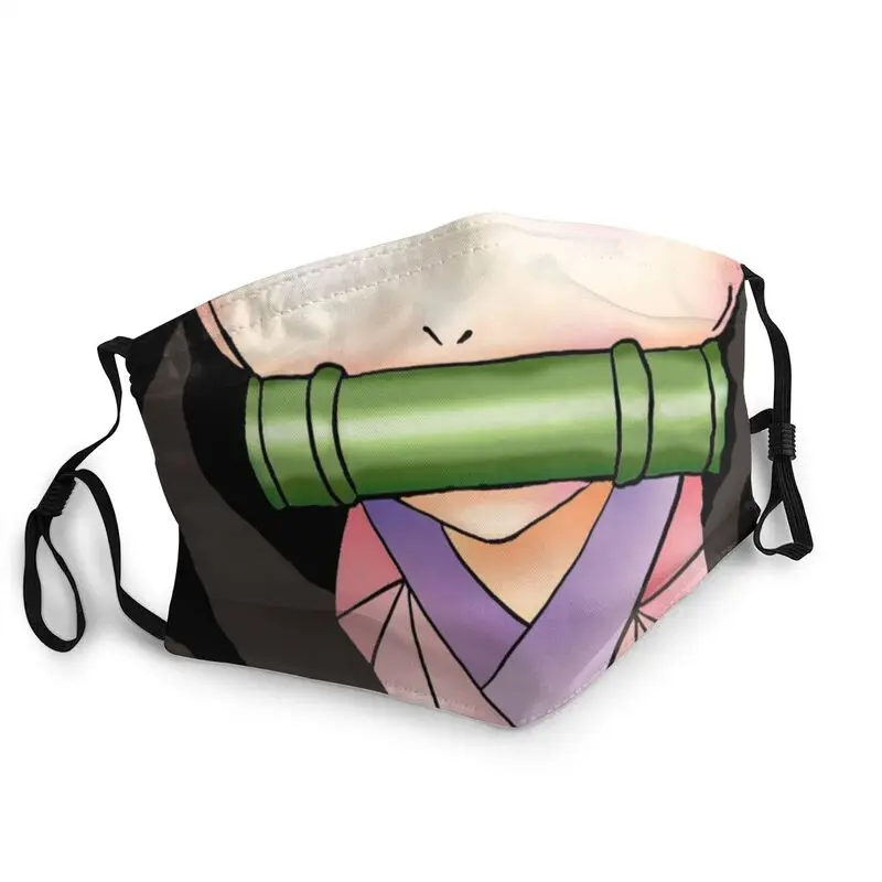 

Non-Disposable Demon Slayer Nezuko Mask for Face Cute Cartoon Anti Haze Protection Cover Respirator Mouth Muffle