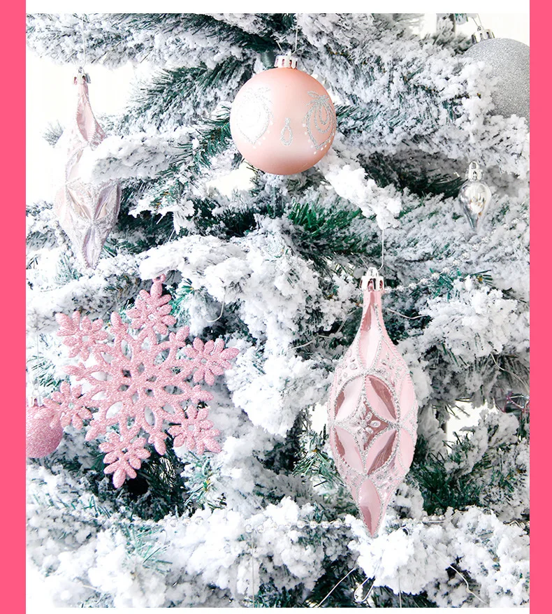 Adornos Navidad Розовый Рождественский шар, украшения для елки, рождественские украшения для домашнего декора