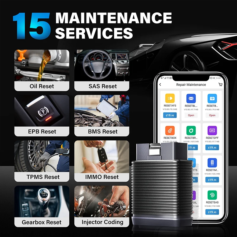 Автомобильный Bluetooth-сканер Topdon SmartDiag диагностический инструмент OBD2 TPMS SRS