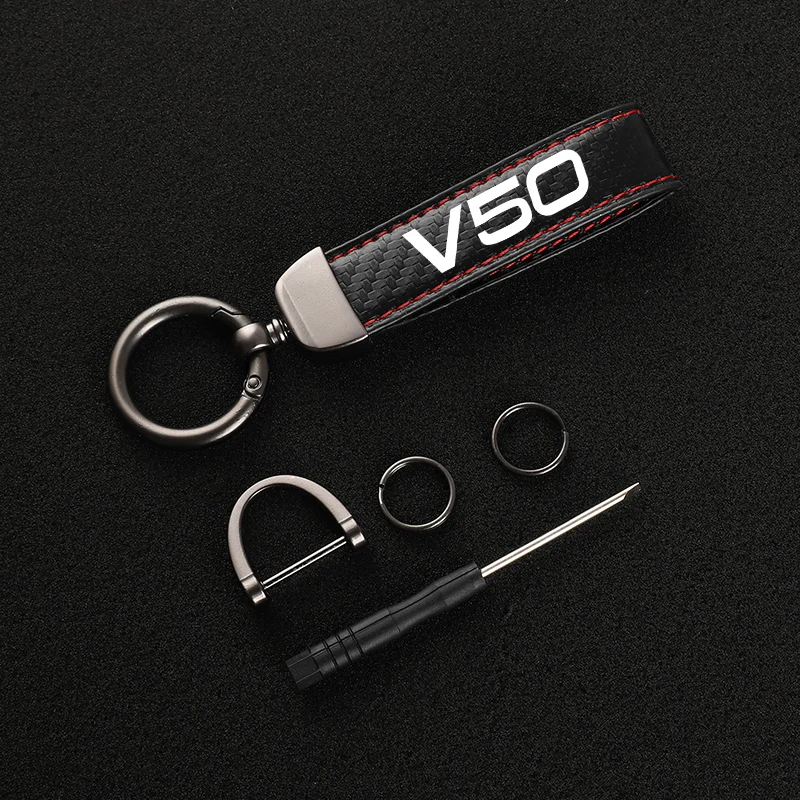 Высококачественный кожаный автомобильный брелок для ключей с поворотом на 360