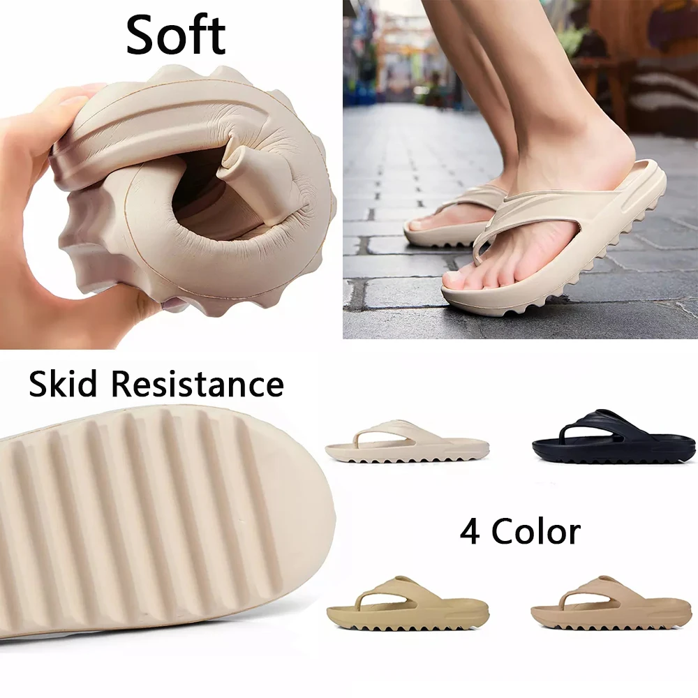 Мужские шлепанцы однотонные уличные мужские удобные эластичные плотные