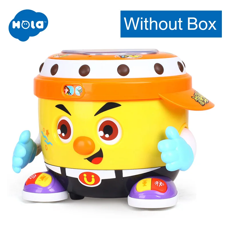 HOLA TOYS 6107 детская игрушка DJ вечерние барабанные игрушки с музыкой и светом Обучающие Развивающие игрушки для подарков - Цвет: WITHOUT BOX
