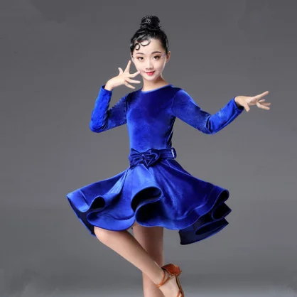 Girls Latin Dresses for Dancing Ballroom Stage Wear Rumba Samba Children Cha Tango Salsa Dance Costumes Kids Outfits |