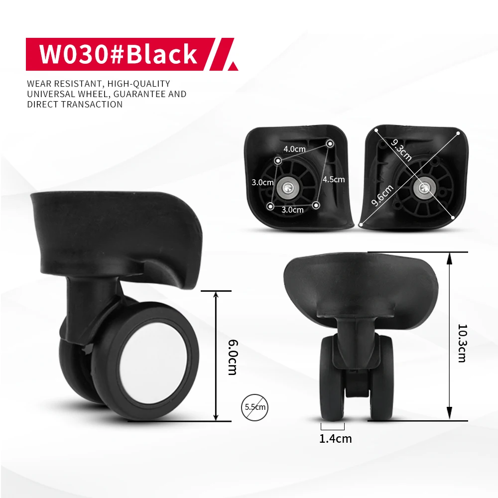 DiLong W030 Luggage accessories universal wheel password trolley suitcase replacement silent wheels luggage sliding casters