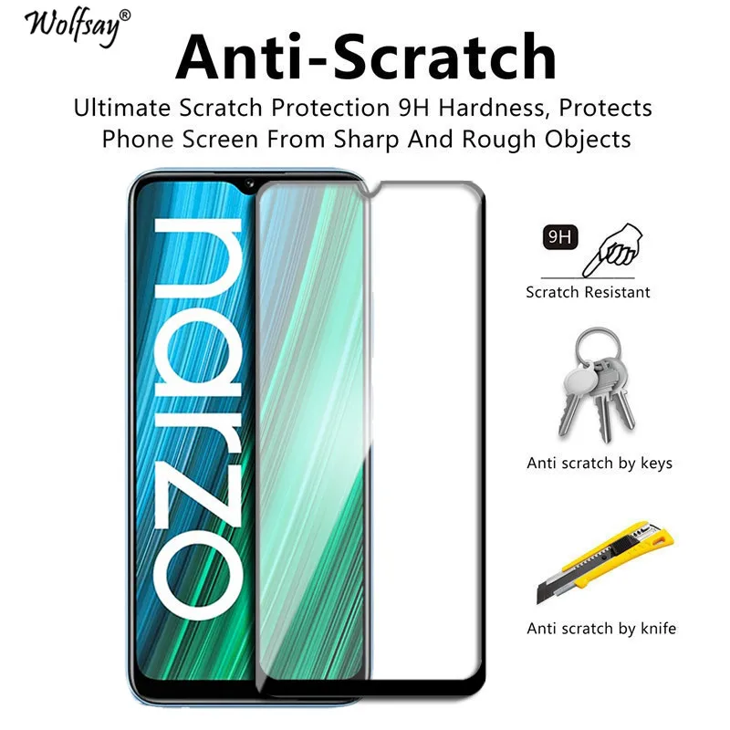 tempered glass for realme narzo 50a glass for narzo 50a 50i 30a 30 pro full cover screen protector for narzo 50a lens film free global shipping
