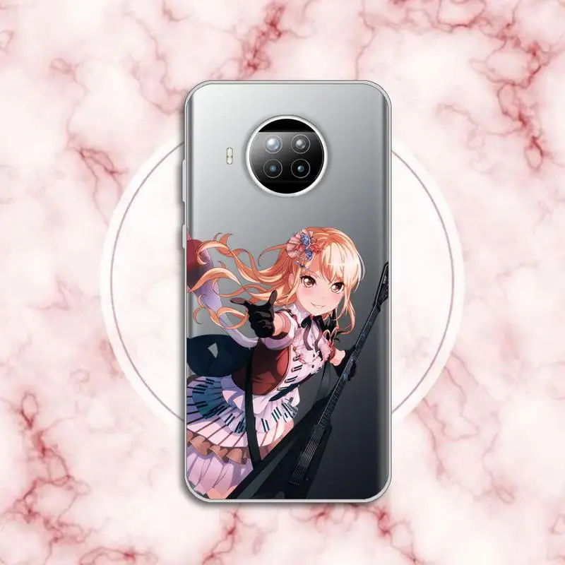 

Yashio Rui BanG Dream high quality Phone Case shell Transparent for Xiaomi Redmi note 10 t 8 9 pro lite 11